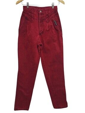 Vintage Rocky Mountain High Waist Red Western Jeans 28x36